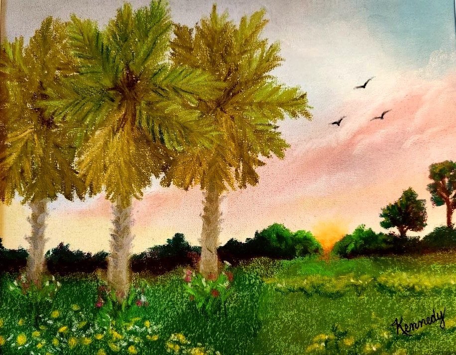 Soft Pastel Landscape