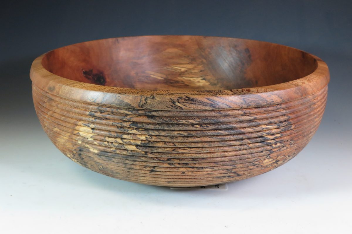 668-D1063 Large Sycamore Beaded Spalted Bowl