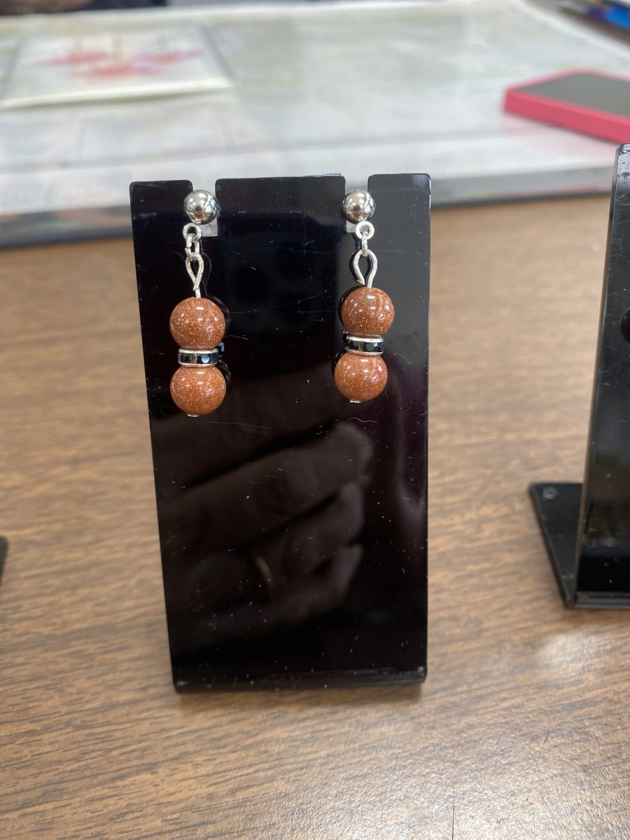 602 Goldstone post earrings